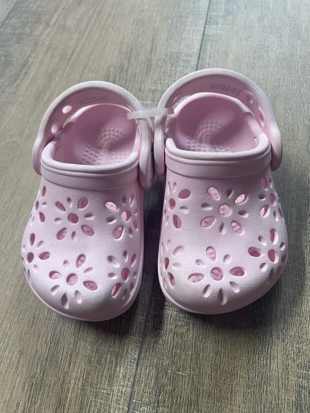 CROCS Pink Floral Cutout Clogs